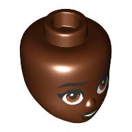 MINI DOLL, HEAD, NO. 508: {червеникаво-кафяв}