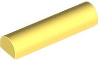 Slope, Curved 1 x 4 x 2/3 Double: {студено жълт}