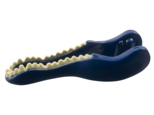 Dinosaur Jaw Lower Baryonyx with Tan Teeth Pattern: {земно син}