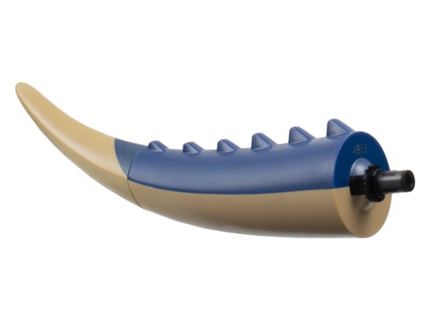 Dinosaur Tail Carnotaurus / Indominus Rex / Giganotosaurus / Allosaurus with Pin, Spikes and Dark Blue Top Pattern: {пясъчно жълт}