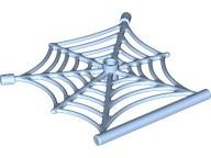 Spider Web Flat with Hollow Stud, Bar Ends, and Bar: {светло кралско син}