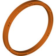 CIRCLE BEAM 15X15, W/ CROSS HOLE: {червеникаво-оранжев}