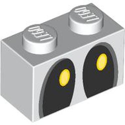 BRICK 1X2, NO. 123: {бял}