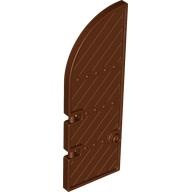 Door 1 x 4 x 11 Curved Top: {червеникаво-кафяв}