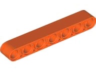 Technic, Liftarm Thick 1 x 7: {червеникаво-оранжев}