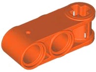 Technic, Axle and Pin Connector Perpendicular 3L with 2 Pin Holes: {червеникаво-оранжев}