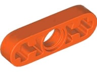 Technic, Liftarm Thin 1 x 3 - Axle Holes: {червеникаво-оранжев}