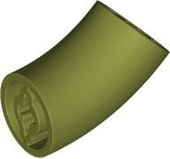 Brick, Round 2 x 2 D. 45 degrees Elbow (27.7mm Standing Height): {маслинено зелен}
