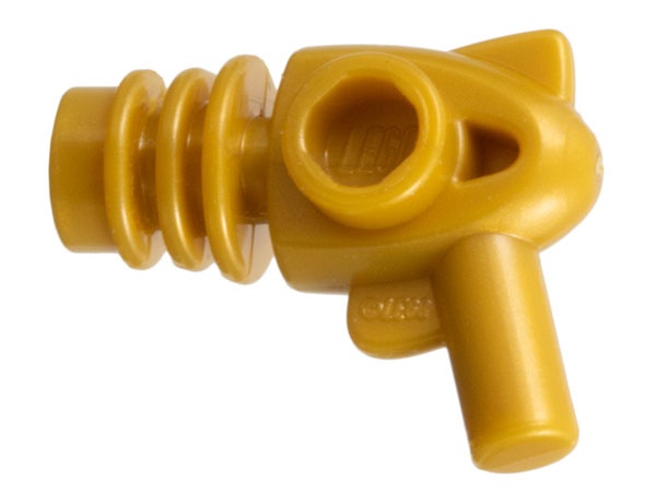 Minifigure, Weapon Space Ray Gun - Rounded Heat Diffusers: {топло златист}