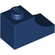BRICK 1X2, OUTSIDE HALF ARCH, NO. 1: {земно син}