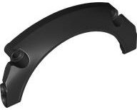 Technic, Panel Car Mudguard Arched #43 11 x 2 x 5 Rounded Top: {черен}