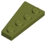 Wedge, Plate 4 x 2 Right: {маслинено зелен}