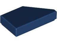 TILE 1X2, DEG. 45, CUT, LEFT: {земно син}