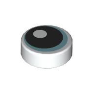 FLAT TILE 1X1, ROUND, NO. 291: {бял}