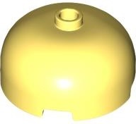 Brick, Round 3 x 3 x 1 1/3 Dome Top - Open Stud: {студено жълт}