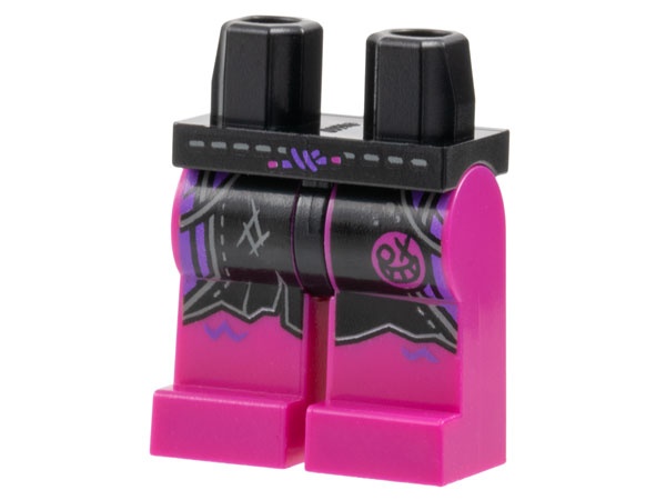 Hips and Magenta Legs with Black Loincloth, Smily Face, Dark Purple Trim Pattern: {черен}