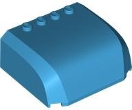 Windscreen 5 x 6 x 2 Curved Top Canopy with 4 Studs: {тъмно небесносин}