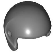 Minifigure, Headgear Helmet Sports / Flight: {тъмно каменно сив}