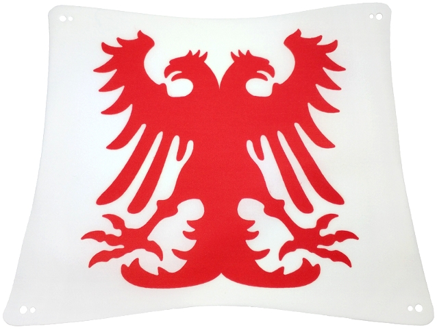 Cloth Sail 24 x 20 with Red Durmstrang Double-Headed Eagle Pattern: {бял}