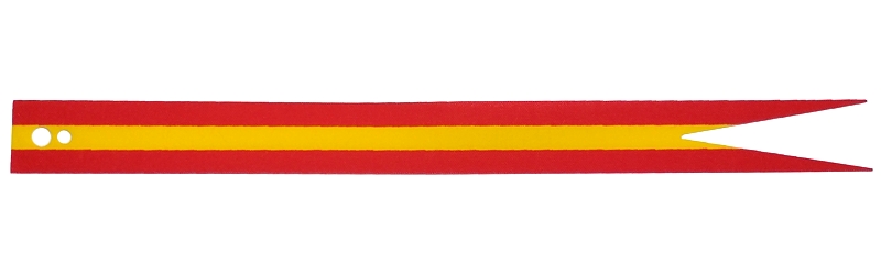 Cloth Banner Flag Pointed Ends with 2 Red and 1 Yellow Stripe Pattern: {мултикомбинация}
