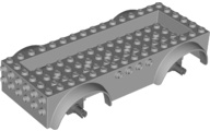 Vehicle, Base 8 x 16 x 2 1/2 with Mudguards, 4 x 14 Recessed Center with 5 Holes, and Dark Bluish Gray Wheels Holders: {умерено каменно сив}