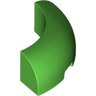 Brick, Round Corner 3 x 3 without Studs: {ярко зелен}