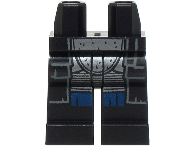 Hips and Legs with Robe Ends, Dark Silver Armor and Dark Blue Shirttails Pattern: {черен}