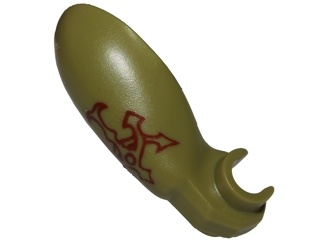 Arm SW Jabba The Hutt with Reddish Brown Tattoo Pattern: {маслинено зелен}