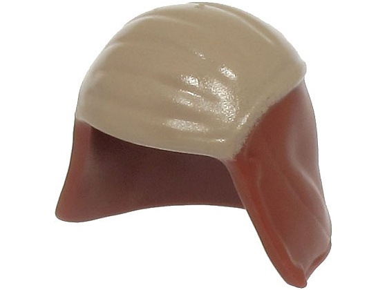 Minifigure, Headgear Cap, Neck Protector SW with Dark Tan Top Pattern: {червеникаво-кафяв}