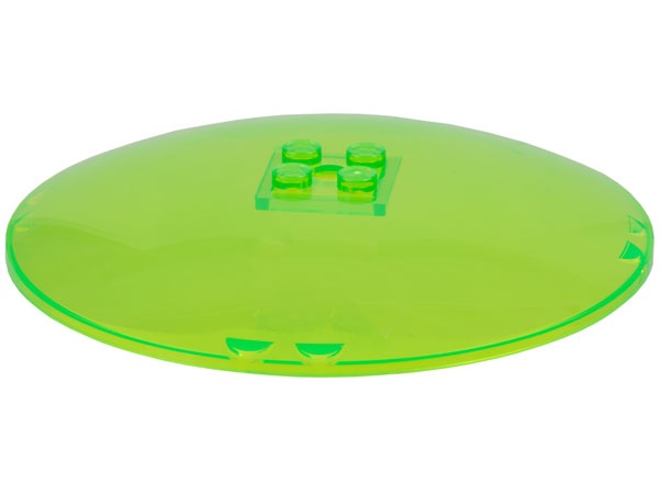 Dish 10 x 10 Inverted (Radar) - Solid Studs: {прозрачно ярко зелен}