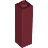 Brick 1 x 1 x 3: {нов тъмно червен}