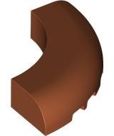Brick, Round Corner 5 x 5 without Studs: {тъмно оранжев}
