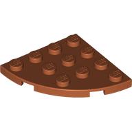 Plate, Round Corner 4 x 4: {тъмно оранжев}