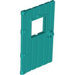 DOOR, W/ WINDOW, 1X4X6, NO. 1: {ярко синьо-зелен}