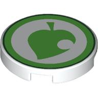 FLAT TILE 2X2, ROUND, NO. 1318: {бял}