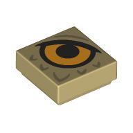 FLAT TILE 1X1, NO. 314: {тухлено жълт}