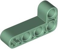 Technic, Liftarm, Modified Bent Thick L-Shape 2 x 4: {пясъчно зелен}