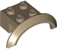 Vehicle, Mudguard 4 x 2 1/2 x 1 with Arch Round: {пясъчно жълт}