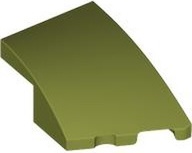 Wedge 3 x 2 Right No Studs: {маслинено зелен}