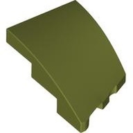 Wedge 3 x 2 Left No Studs: {маслинено зелен}