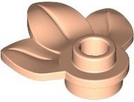 Plant Plate, Round 1 x 1 with 3 Leaves: {светло нуга}