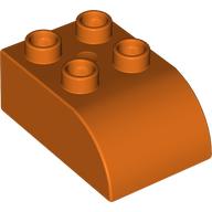 DUPLO BRICK, BOW 2X3X1: {червеникаво-оранжев}
