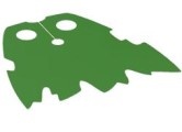 Minifigure Cape Cloth, Tattered Edges - Spongy Stretchable Fabric: {ярко зелен}