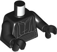 Torso SW Sith Robe with Waist Sash with Pouch and Dark Bluish Gray Dots Pattern / Black Arms / Black Hands: {черен}