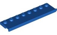 Plate, Modified 2 x 8 with Door Rail: {ярко син}