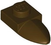 PLATE 1X1 W/TOOTH: {тъмно кафяв}