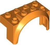 Vehicle, Mudguard 4 x 2 1/2 x 2 with Arch Round: {ярко оранжев}