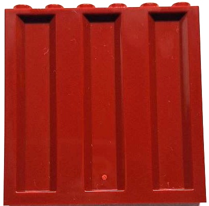 Panel 1 x 6 x 5 with Corrugated Profile: {нов тъмно червен}