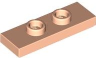 PLATE 1X3 W/ 2 KNOBS: {светло нуга}