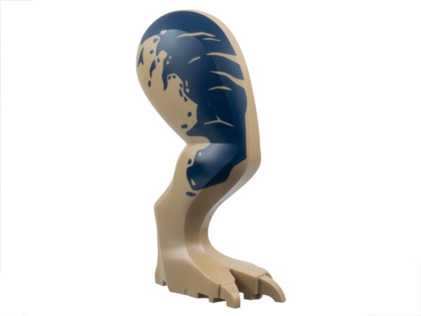 Dinosaur Leg Large (Rear) Tyrannosaurus rex with Pin, Dark Blue Markings Pattern - Right: {пясъчно жълт}